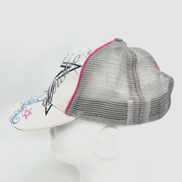 Dallas Cowboys Football NFL Star Mesh Strap Back Cap Hat Womens OS Pink White - Picture 3 of 9